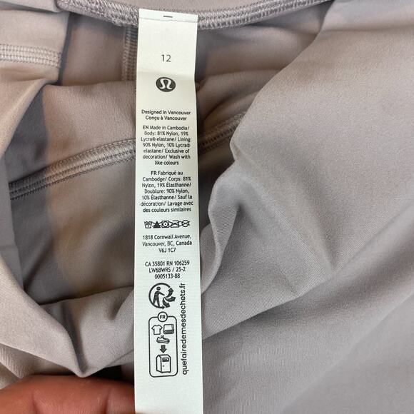 Lululemon Align HR High Rise Crop 21" Leggings Womens Sz 12 Mauve Grey - Picture 6 of 13